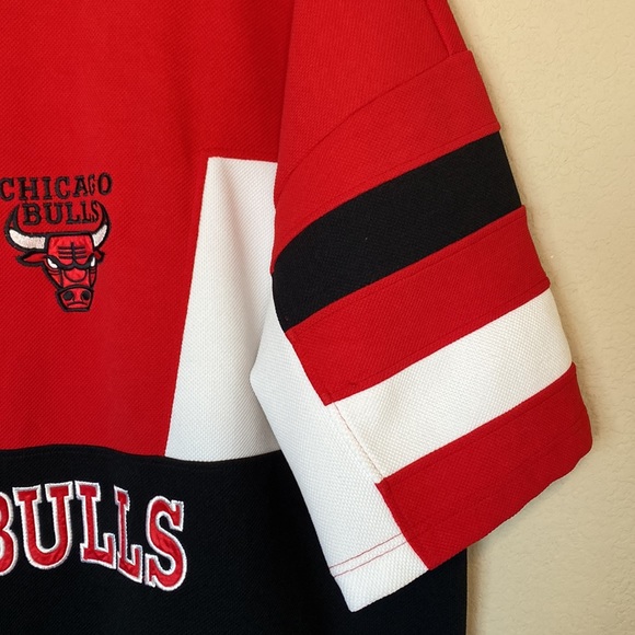 Vintage Pro Player Chicago Bulls 90s Warm Up Button Down Shirt Jersey XL - Picture 8 of 12
